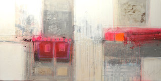 "Flächenatmosphäre" 120 x 60 cm, mixed media, canvas (sold)