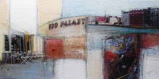 "Berlin" mixed media, canvas 120 x 60 cm