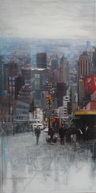 "NYC" mixed media, canvas, 60 x 120 cm ...mrs more (stefanie ramsel)