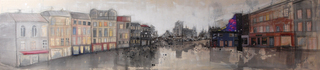 "MORECITY" mixed media, canvas, 160 x 40 cm ...mrs more (stefanie ramsel)