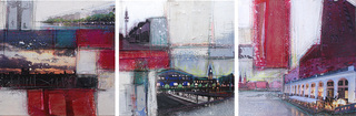 Mrs More "Hamburg" mixed media, canvas 40 x 40 cm 